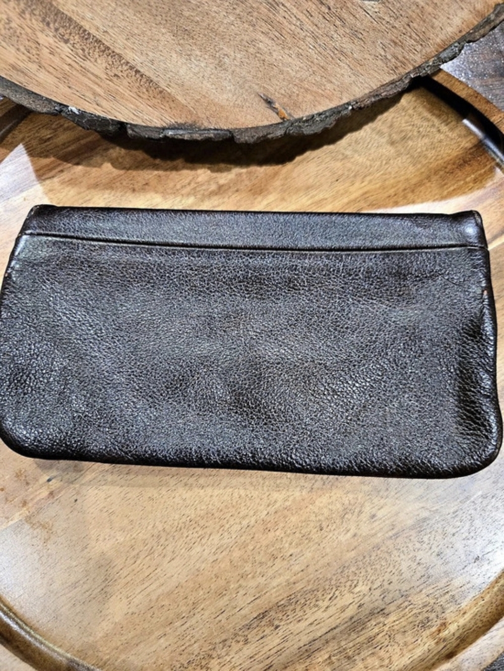 🌼Brown Leather Envelope Clutch Wallet - Picture 2 of 7